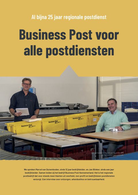 Business Post in zakenmagazine intobusiness winter 2020-2021